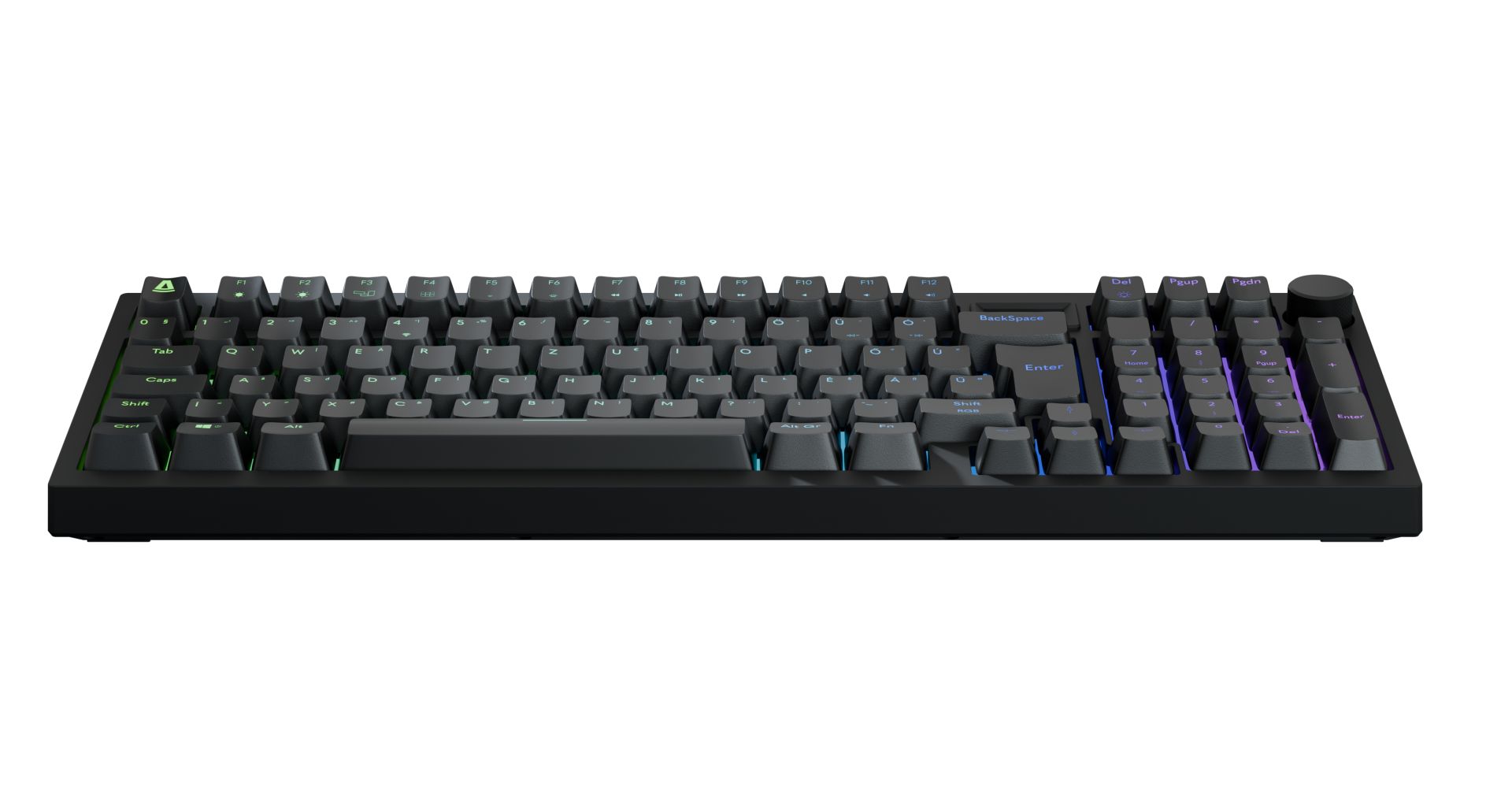 avax-gm03-rgb-gaming-keyboard-black-hu_1.jpg BIL AVAX GM03 98% Gasket RGB mechanikus vezetékes billentyűzet Outemu piros switch, magyar kiosztás - Image 1