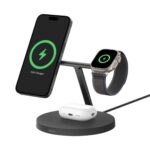 Belkin BoostCharge Pro 3-in-1 Wireless Charging Stand with Qi2 15W Black - Image 6