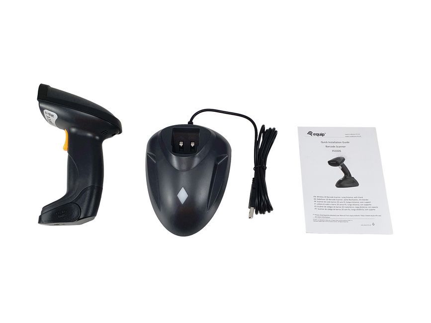 EQuip Wireless 2D Barcode Scanner Long Distance with Stand Vonalkódolvasó Black - Image 7