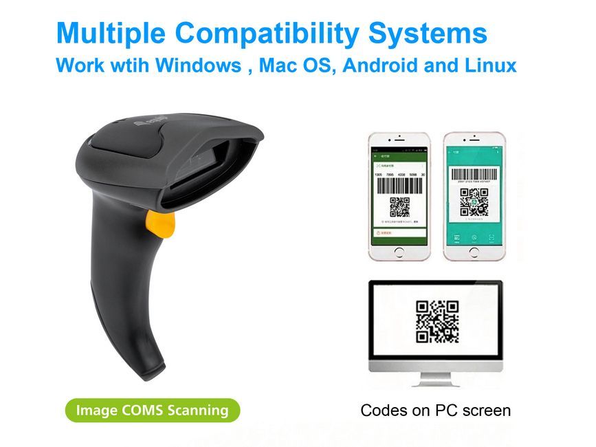 EQuip Wireless 2D Barcode Scanner Long Distance with Stand Vonalkódolvasó Black - Image 9
