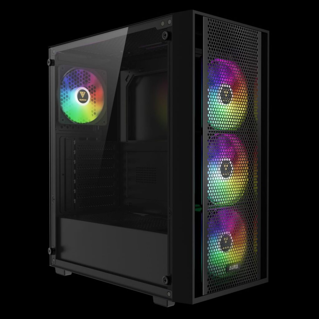Gamdias Aura GC2 Elite ARGB Tempered Glass Black - Image 2