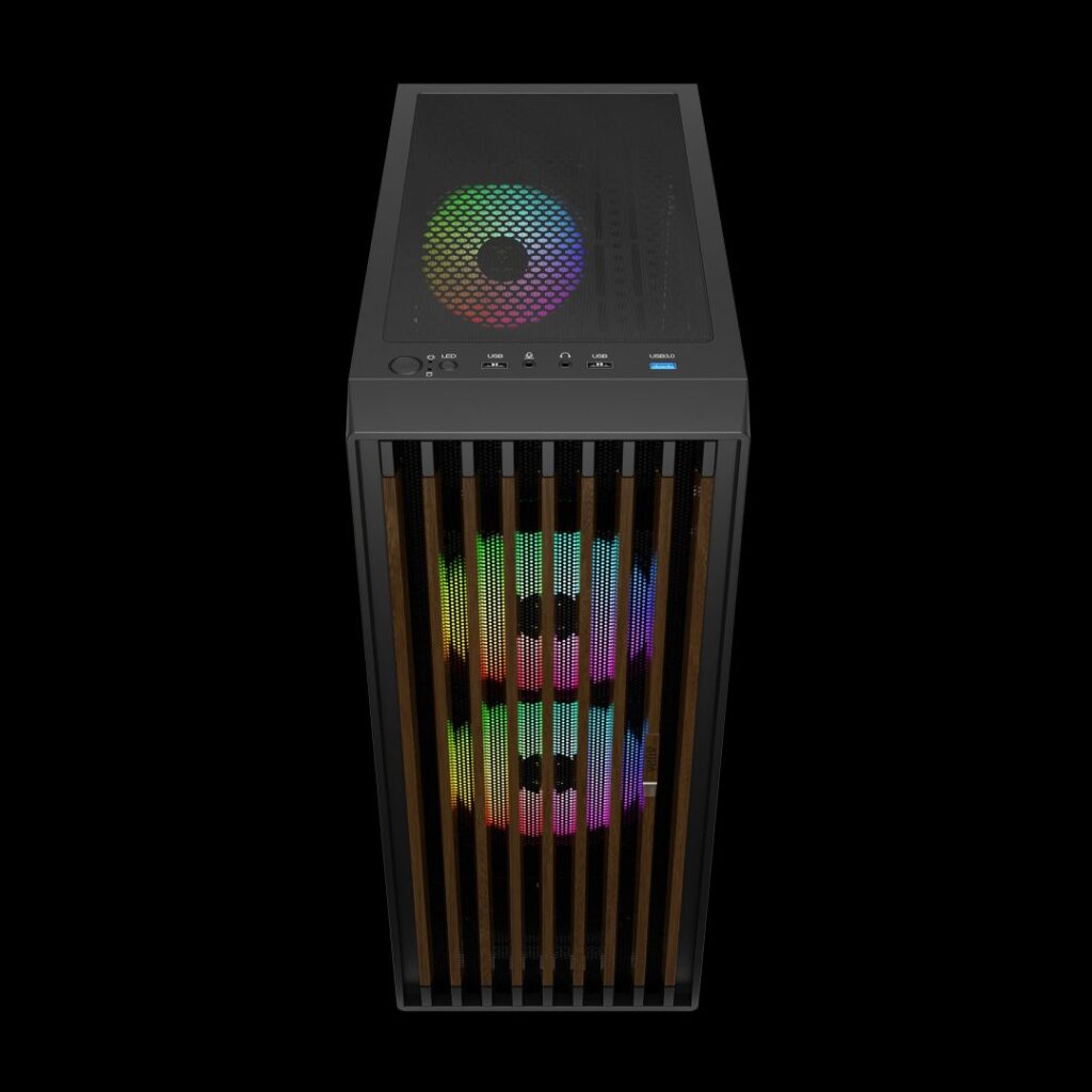 Gamdias Aura GC4 Elite ARGB Tempered Glass Black - Image 3