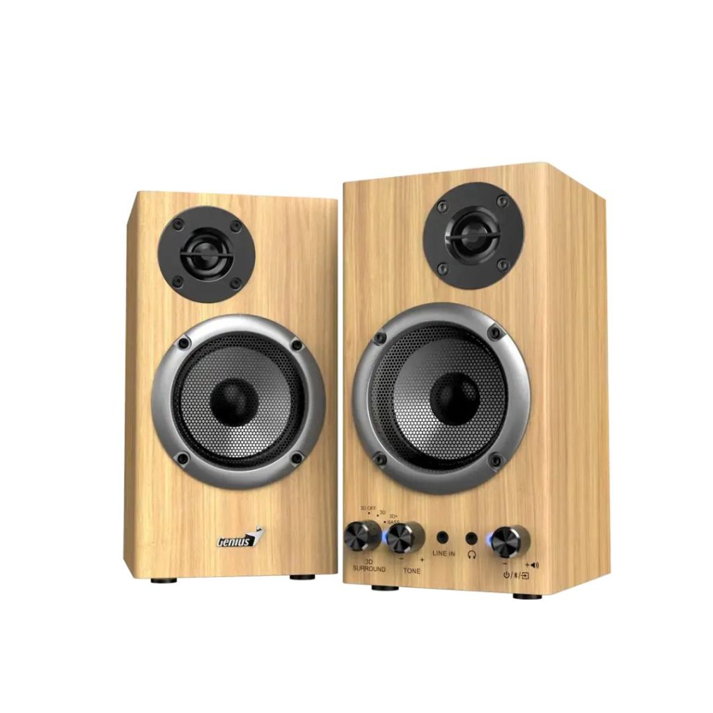 Genius SP-HF520BT Bluetooth Speaker Pine Wood - Image 2