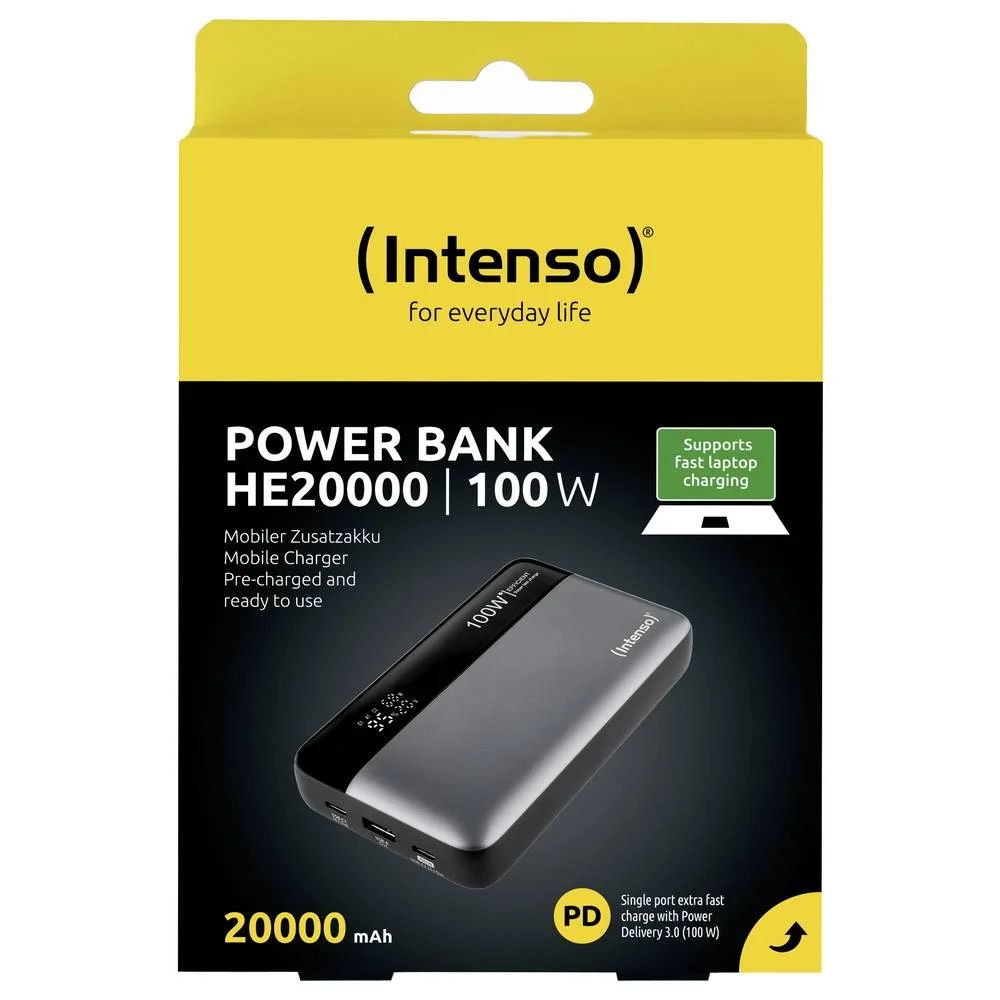 Intenso HE20000 20000mAh PowerBank Grey/Black - Image 3