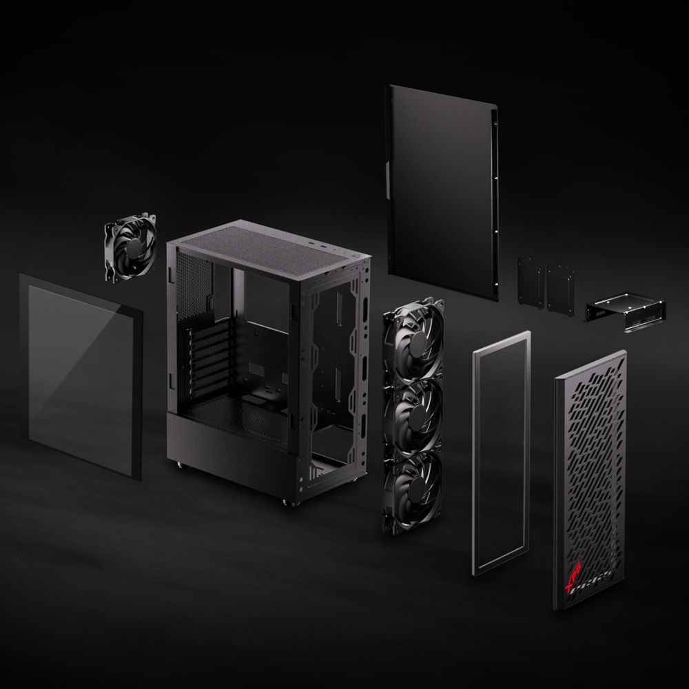 A-Data XPG Valor Air Tempered Glass Black - Image 2