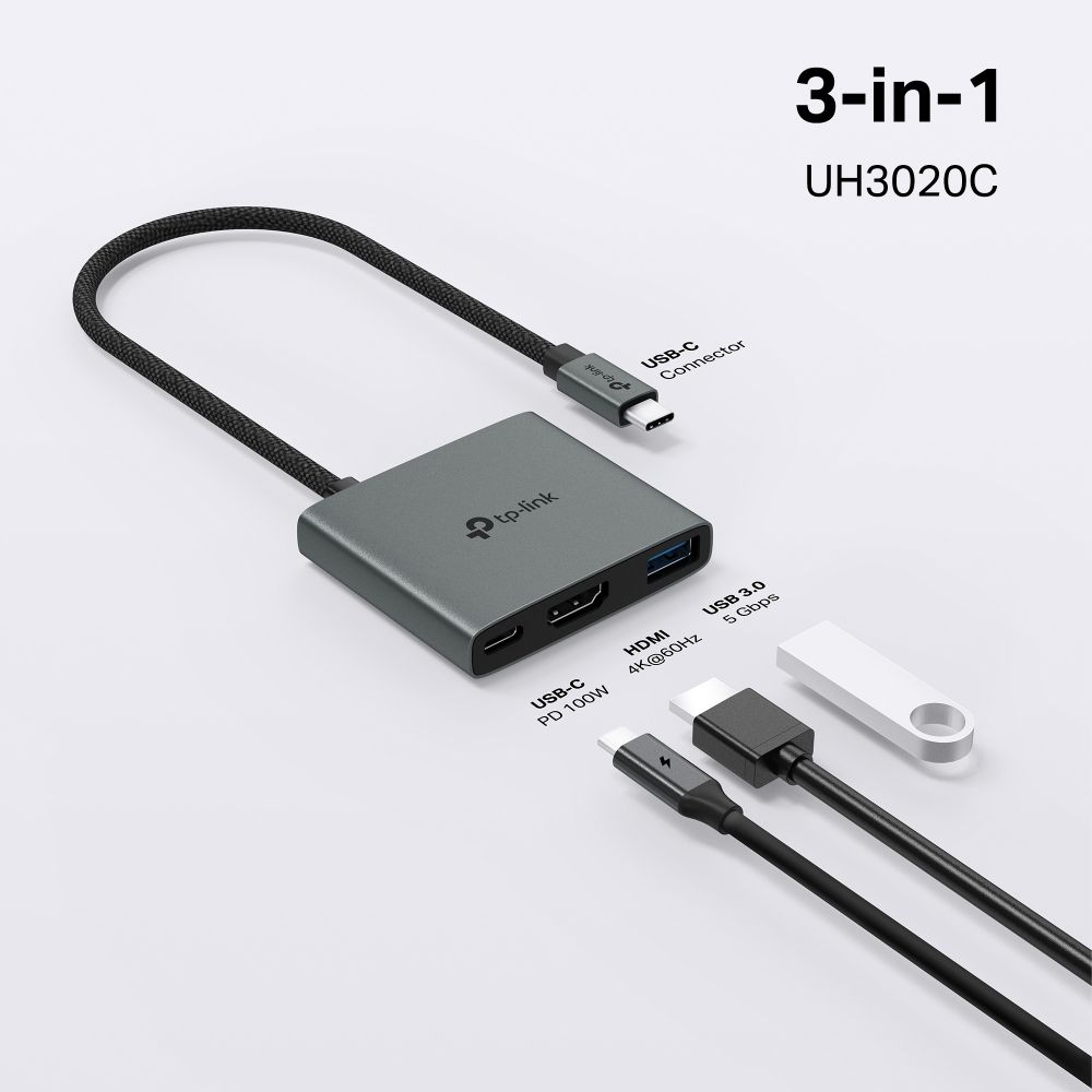 TP-LINK UH3020C USB Type-C 3-Port Hub - Image 3