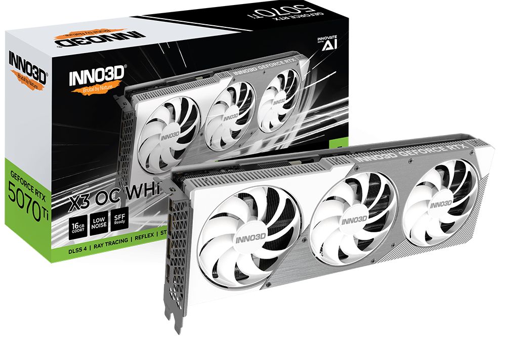 Inno3D GeForce RTX5070 Ti 16GB GDDR7 X3 OC White - Image 1