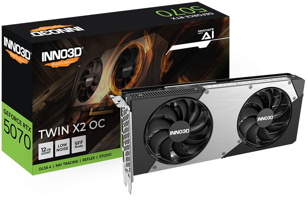 Inno3D GeForce RTX5070 12GB GDDR7 Twin X2 OC - Image 1