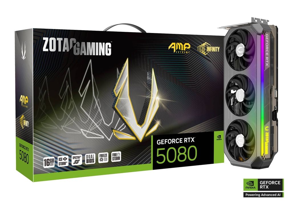 zotac-rtx5080-16gb-ddr7-amp-extreme-infinity_1.jpg Zotac GeForce RTX5080 16GB DDR7 AMP Extreme Infinity - Image 1