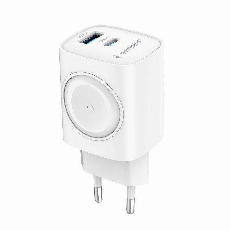 Gembird 2-in-1 20W Apple Watch + phone fast charger White - Image 3