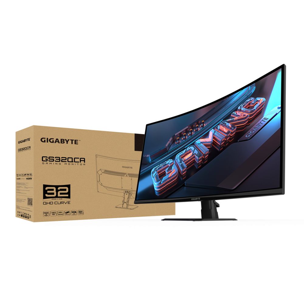 GIGABYTE Ívelt VA LED Monitor 31.5" GS32QCA 2560x1440 2xHDMI/Displayport - Image 9
