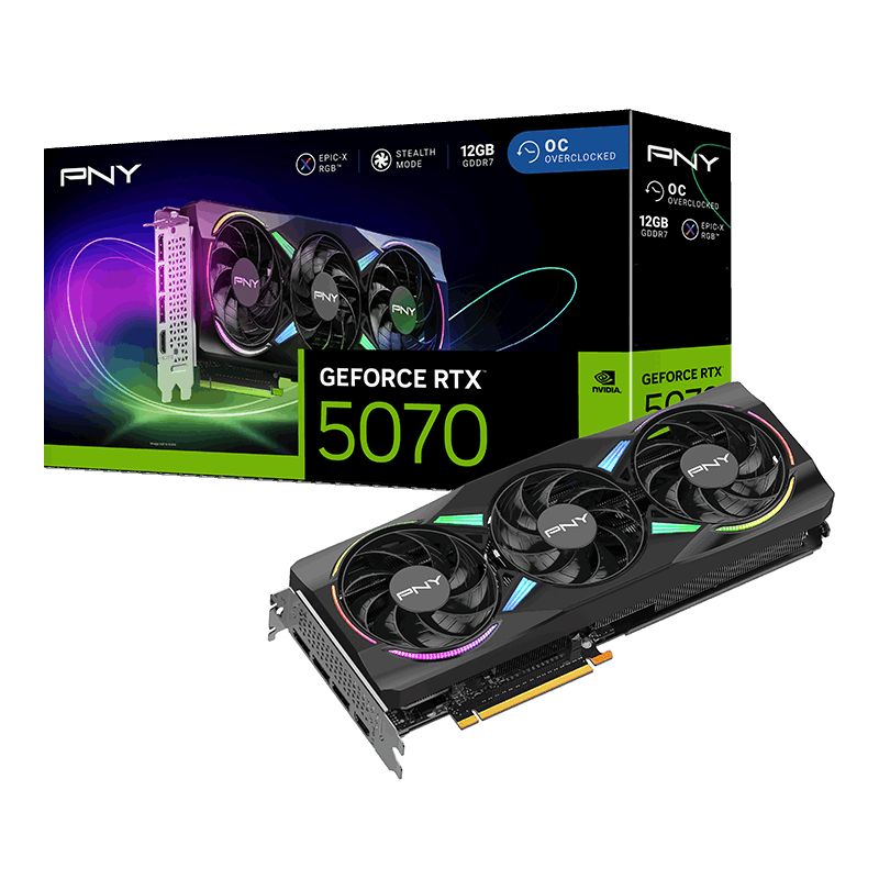 PNY GeForce RTX5070 12GB DDR7 EPIC-X RGB OC - Image 1