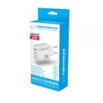Esperanza Quich Power Charger 20W USB-C PD 20W / USB-A QC 3.0 18W White - Image 3