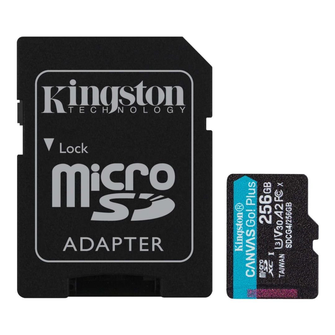 Kingston 256GB SD micro (MicroSDXC V30 U3) SDCG4/256GB memória kártya adapterrel - Image 1