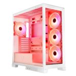 Modecom Volcano Space Apex ARGB Tempered Glass White - Image 3