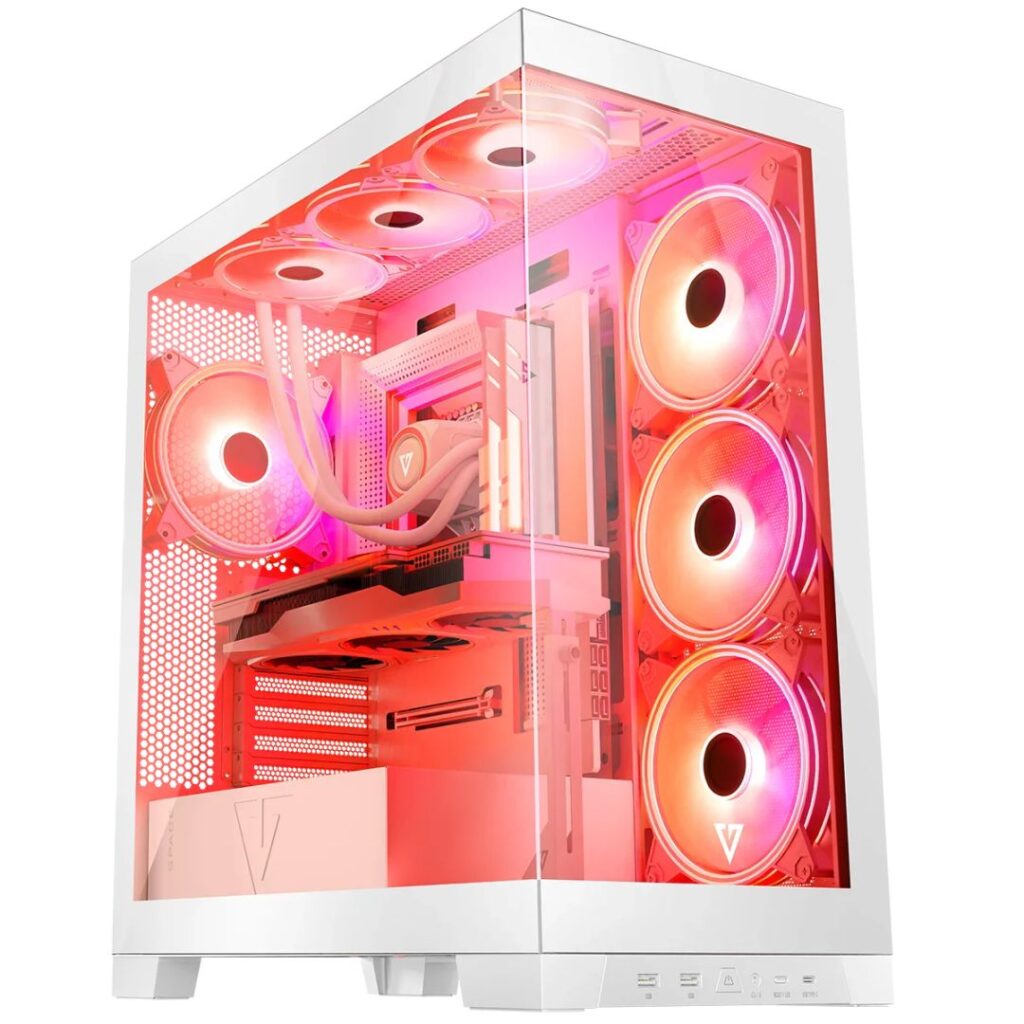 Modecom Volcano Space Apex ARGB Tempered Glass White - Image 8