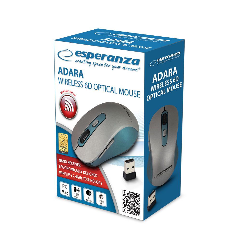 Esperanza EM131B Adara Wireless Mouse Blue - Image 4