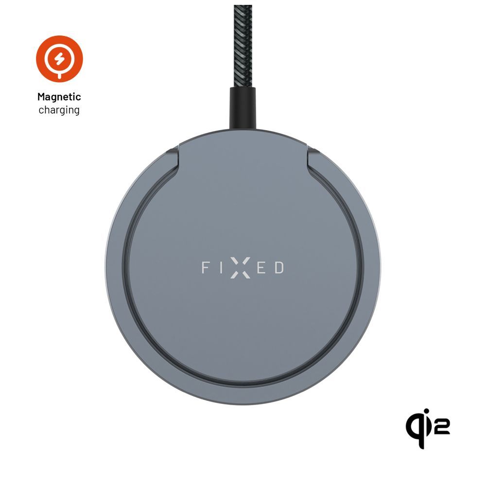 spigen-fixed-magpad-pro-qi2-magsafe-support-gray_1.jpg FIXED Wireless töltő Magsafe támogatással, szürke - Image 1