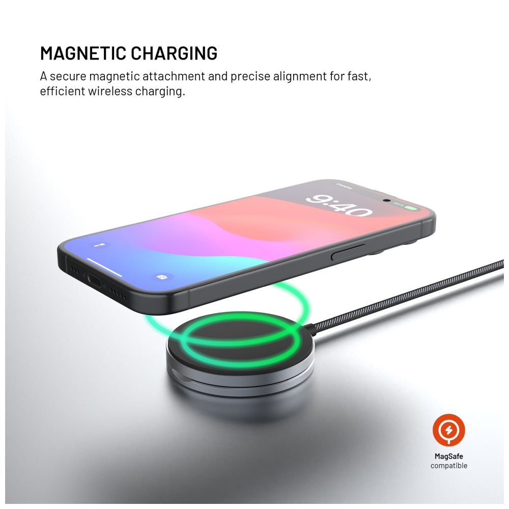 FIXED Wireless töltő Magsafe támogatással, szürke - Image 3