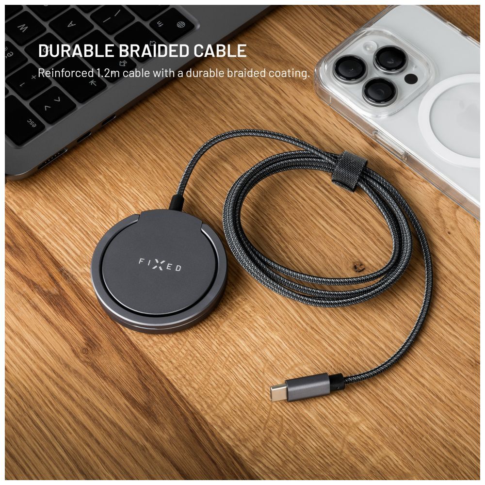 FIXED Wireless töltő Magsafe támogatással, szürke - Image 8