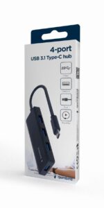 Gembird 4-portos USB3.1 HUB Black - Image 3