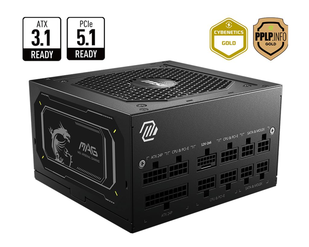 Msi 850W 80+ Gold MAG A850GL PCIE5 - Image 1