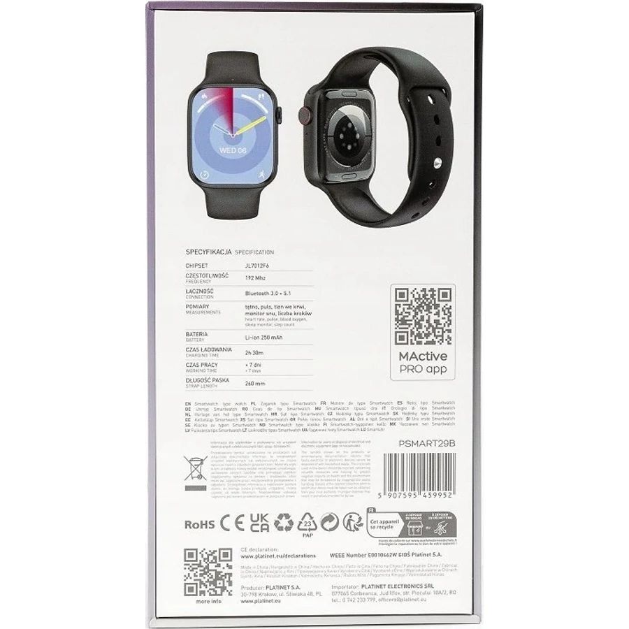 Platinet PSMART29B Smart Watch Black - Image 9
