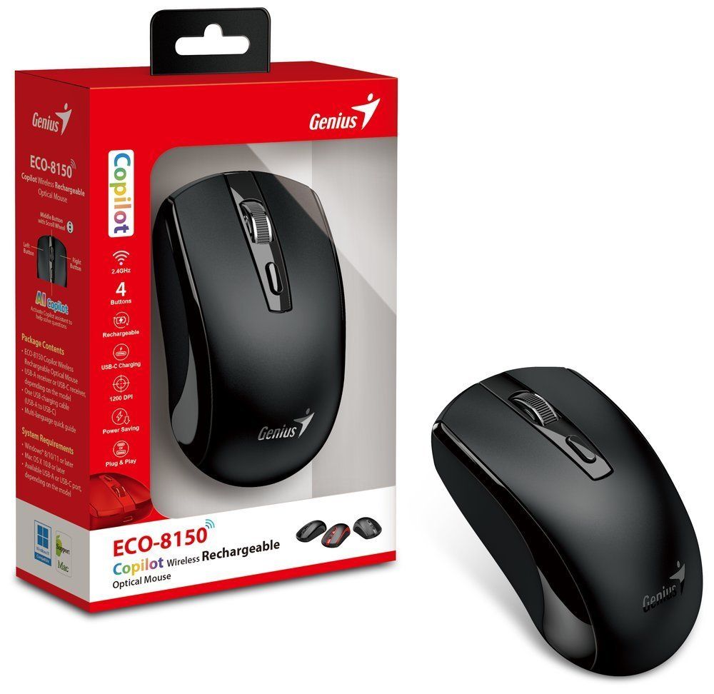 Genius ECO-8150 Wireless Mousre Black - Image 5