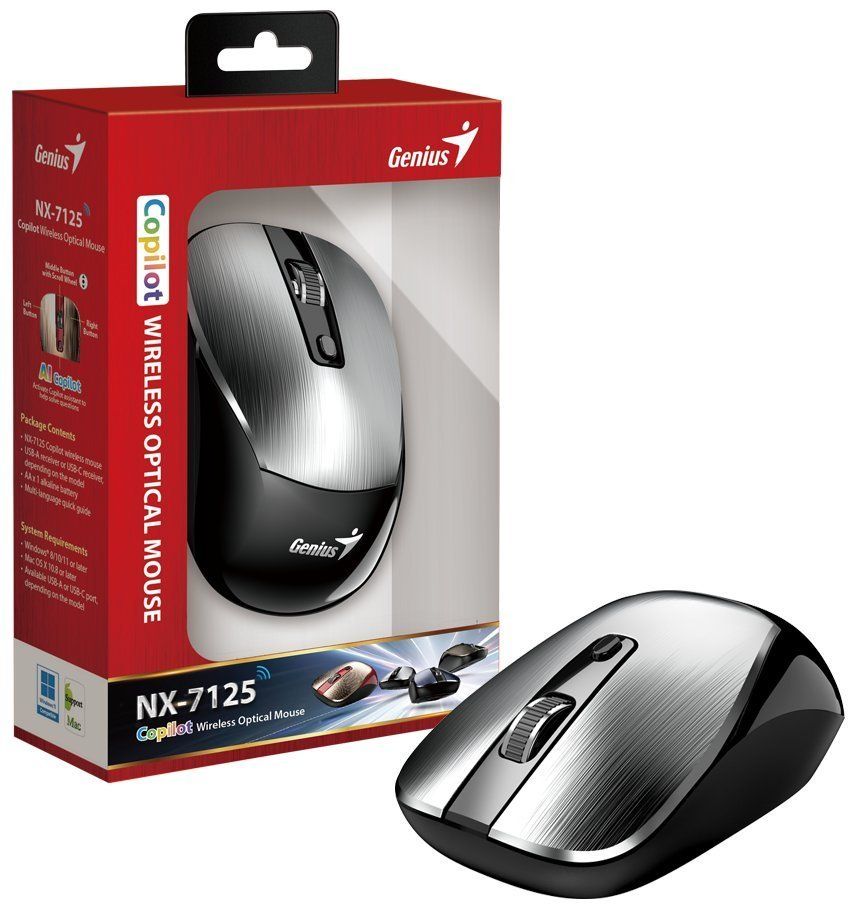 Genius NX-7125 Wireless Mouse Silver - Image 5
