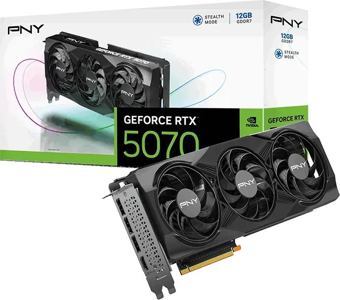 PNY GeForce RTX5070 12GB DDR7 GAMING TRIPLE FAN - Image 1