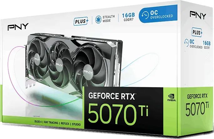 PNY GeForce RTX5070TI 16GB DDR7 GAMING TRIPLE FAN PLUS OC - Image 9