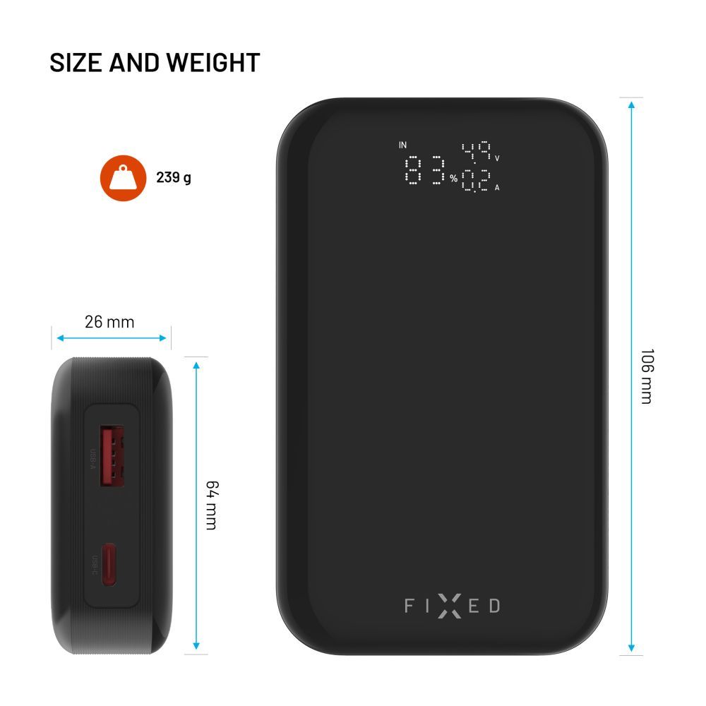 FIXED Zen 10 Pro 10 000 mAh Powerbank, fekete - Image 10