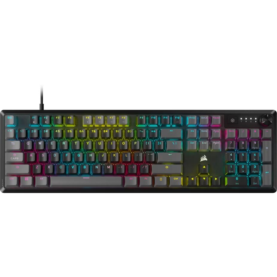 Corsair K70 Core RGB Cherry MX Red Mechanical Gaming Keyboard Carbon Grey US - Image 1