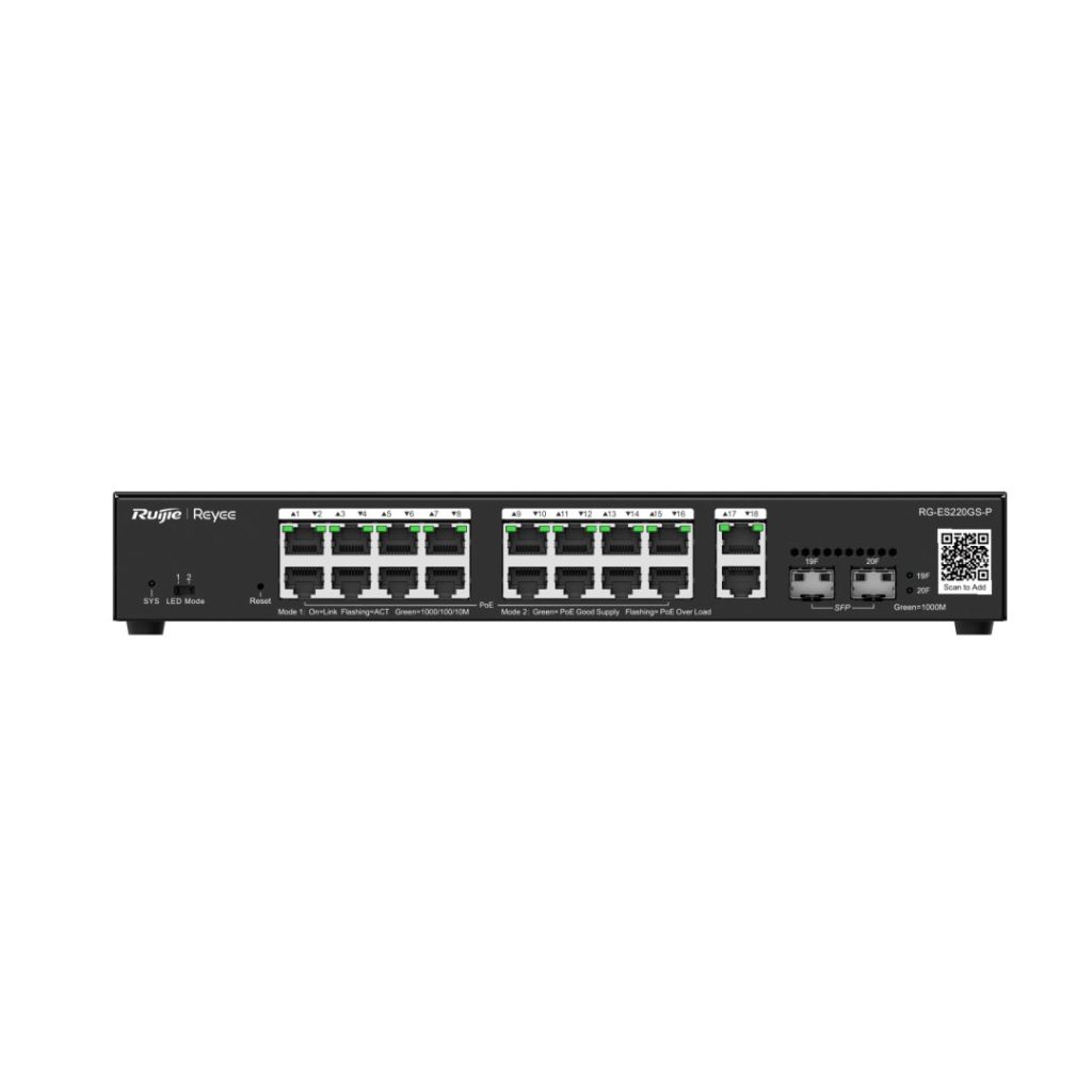 Reyee RG-ES220GS-P 18-Port Gigabit Smart Cloud Managed PoE Switch - Image 6