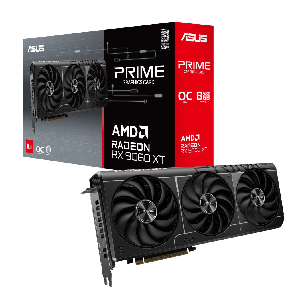 Asus Radeon RX 9060 XT Prime OC AMD 8GB GDDR6 128bit PCIe videókártya - Image 1