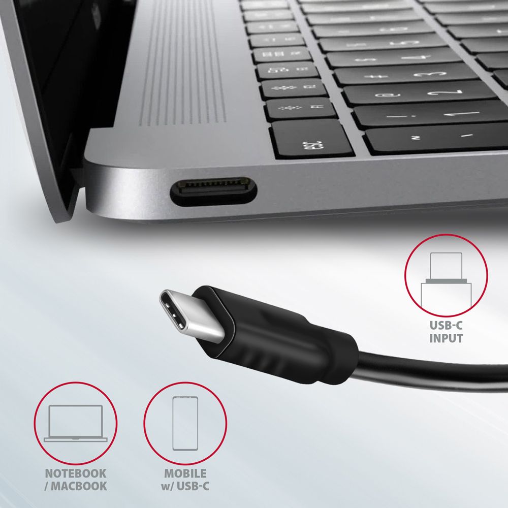 AXAGON HMC-5G21 USB-C 10Gbps SPEEDSTER 5in1 hub - Image 3