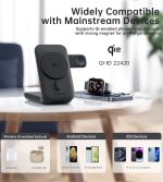 Choetech  B750 3in1 Fast Charging Qi2 MagLeap Wireless Charger & PowerBank Black - Image 2