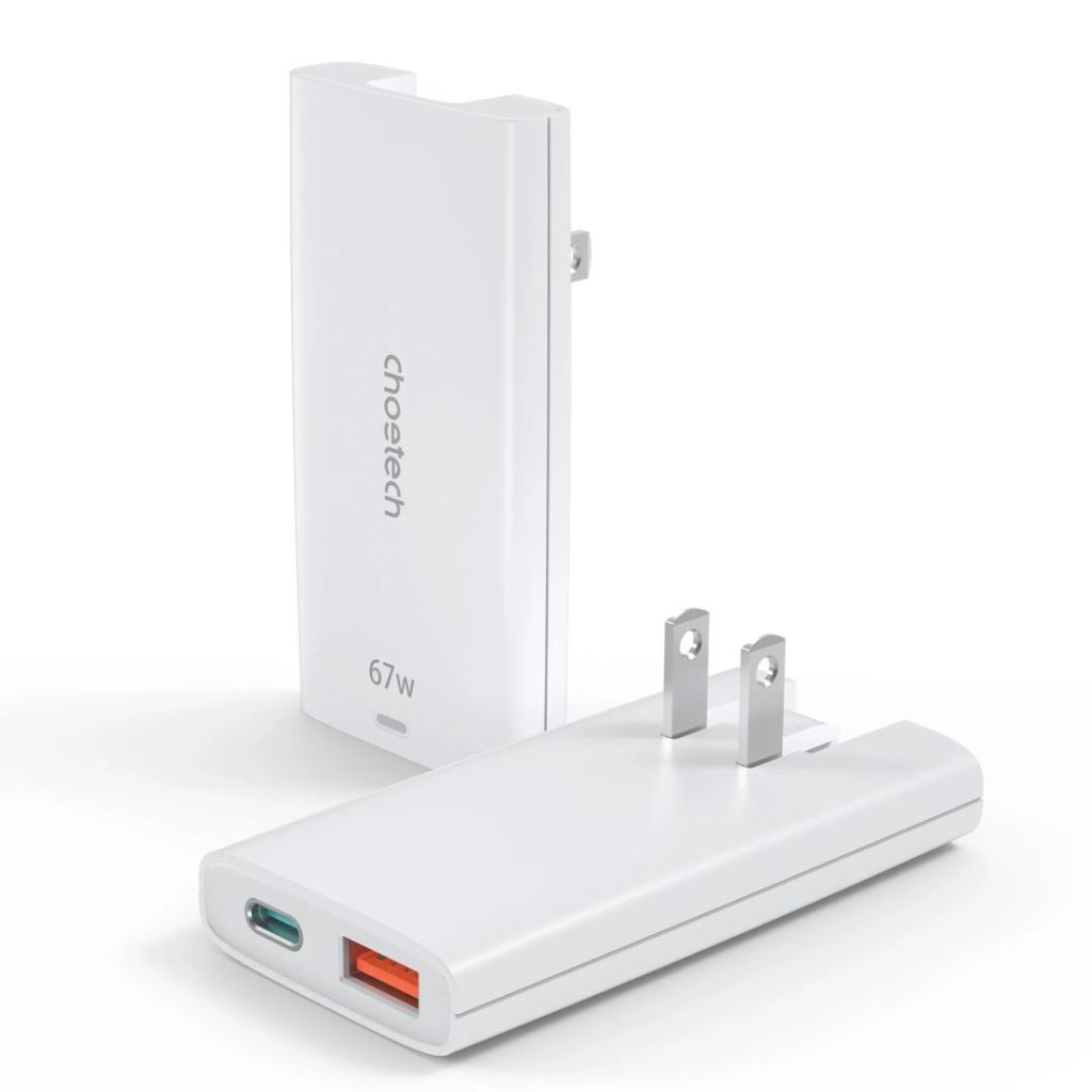 choetech-_2.jpg Choetech  PD6011 67W Dual-Port Portable GaN Adapter White - Image 2