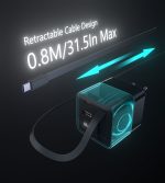 Choetech  PD6091 65W GaN Charger with Telescopic Module EU Black - Image 9