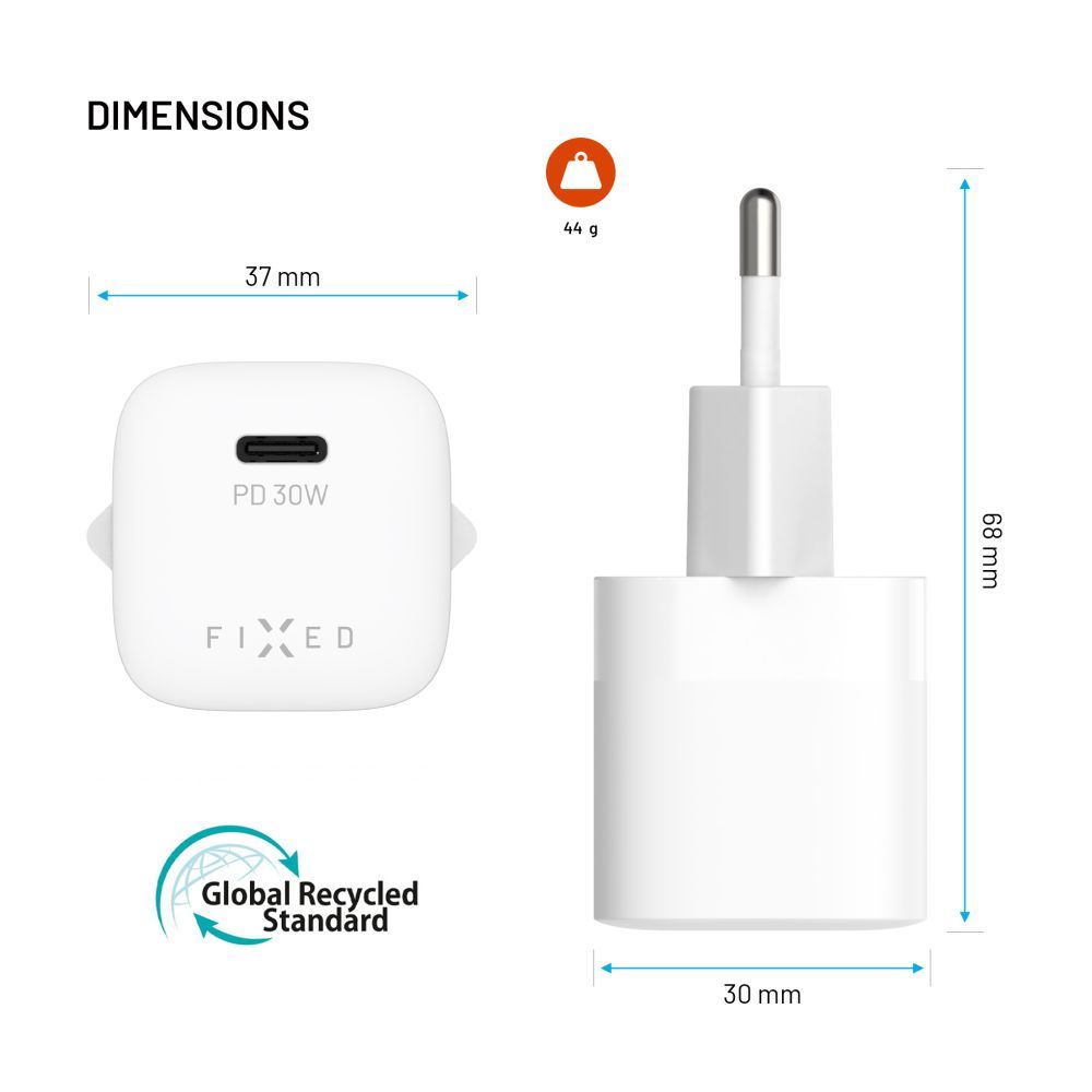 FIXED Mini USB-C GaN Charger 30W White - Image 8