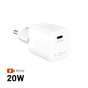 FIXED Mini USB-C Reise-Ladegerät 20W White