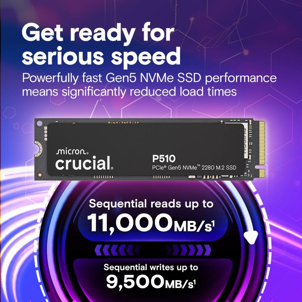 Crucial 1TB M.2 2280 NVMe P510 - Image 2