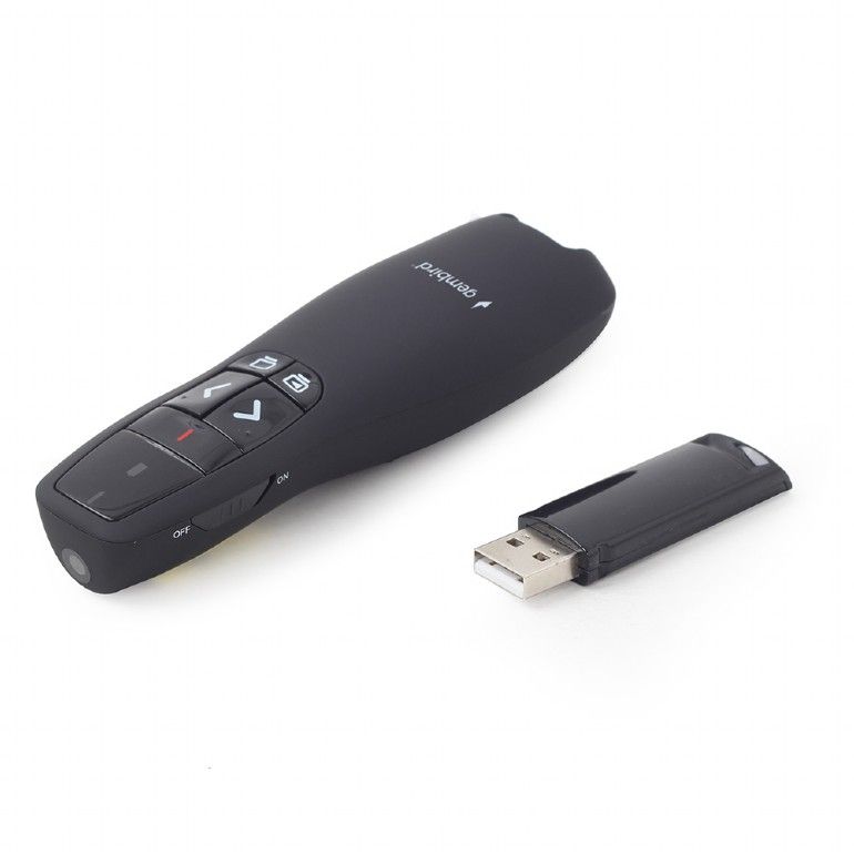 Gembird WP-L-12 Wireless Presenter Red Laser Black - Image 1