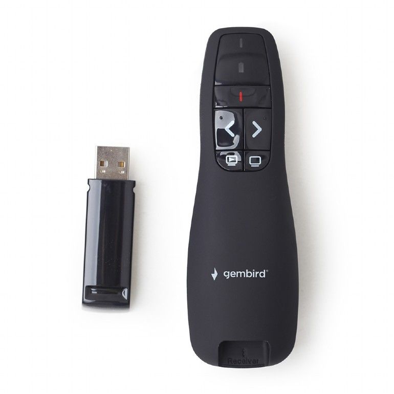 Gembird WP-L-12 Wireless Presenter Red Laser Black - Image 2