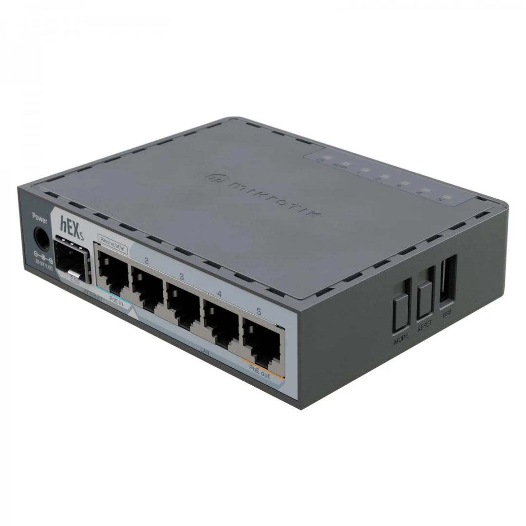 MikroTik hEX S (2025) 5x gigabit porttal, 1xSFP, USB, microSD foglalat - Image 1