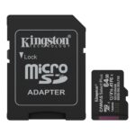 Kingston 64GB microSDXC Canvas Select Plus Gen3 Class 10 UHS-1 A1 V10 + adapterrel