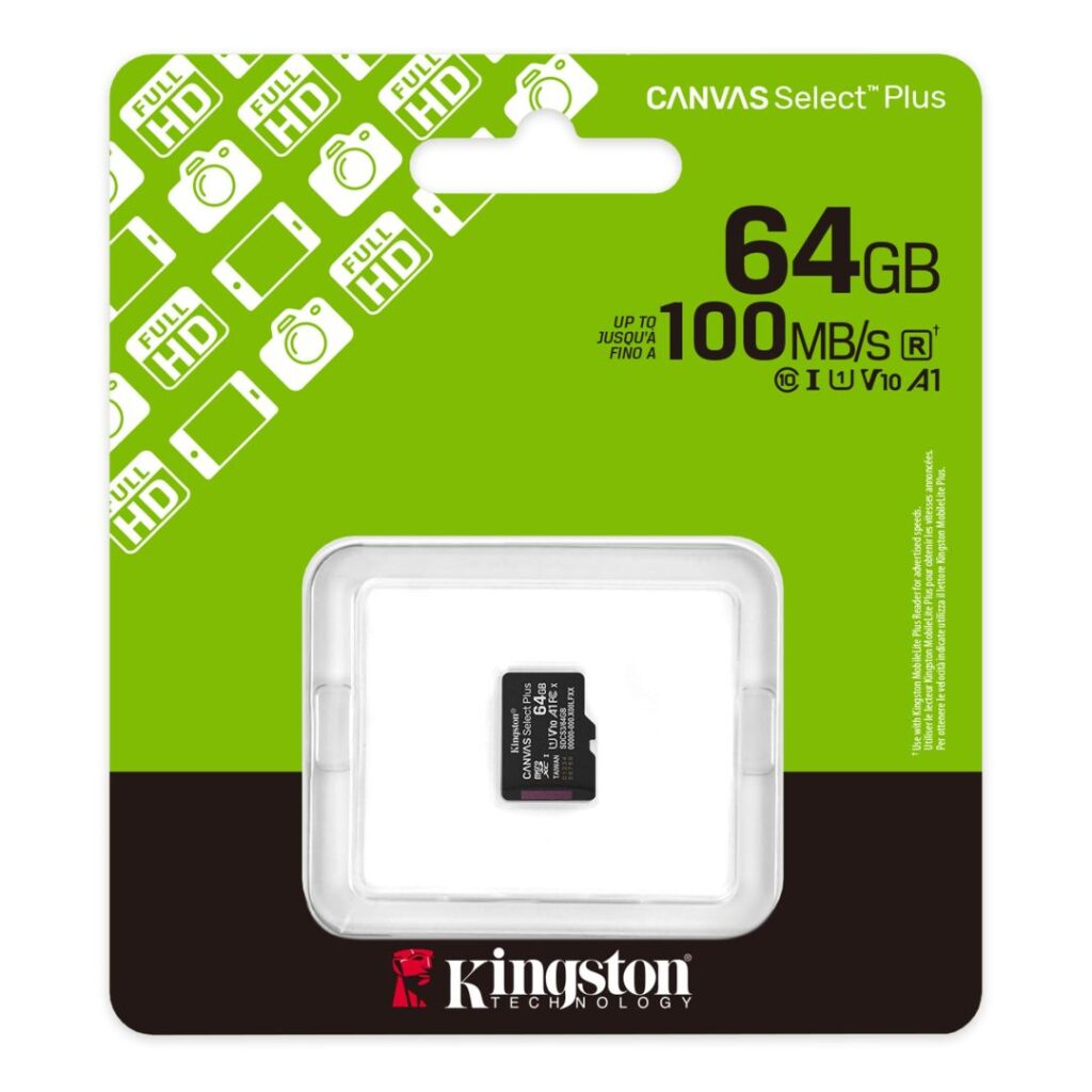 KINGSTON Memóriakártya MicroSDXC 64GB Canvas Select Plus Gen3 100R A1 Adaprer nélkül - Image 3