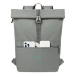 RivaCase 5567 Gremio Eco Rolltop 15L backpack 15,6" Grey - Image 6
