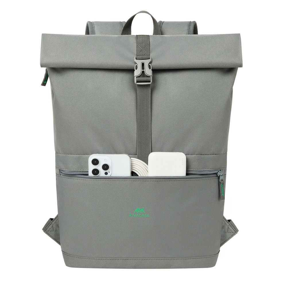 RivaCase 5567 Gremio Eco Rolltop 15L backpack 15,6" Grey - Image 6