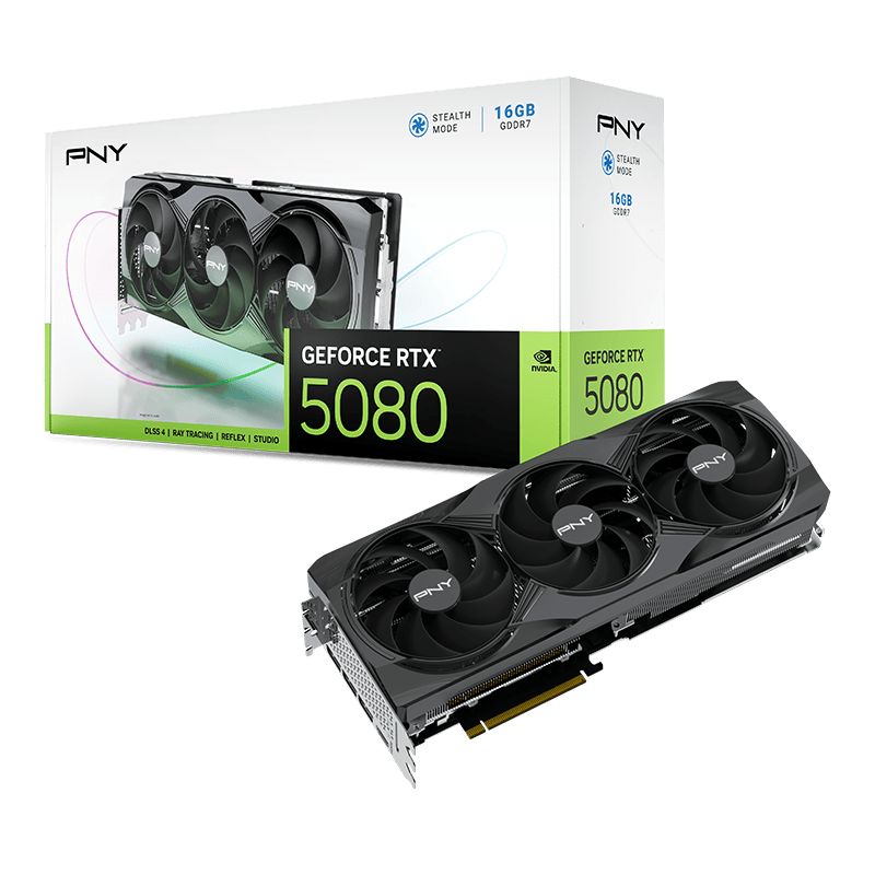 PNY GeForce RTX5080 16GB DDR7 Triple Fan - Image 1